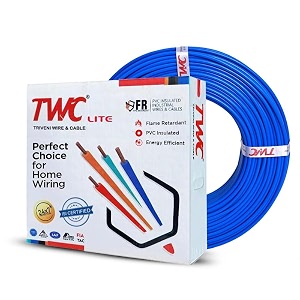 twc lite blue 15 sqmm 180 meter  copper wire  hrfr heat resistant flame retardant lead-free cable  low smoke halogen-free wire for home amp industrial electrical wiring