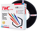 TWC Lite Single Core 1.5 sqmm Black 90 meter Electrical Wire - FR PVC 1.5 sq/mm Black 90 m Wire (Black)