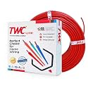 TWC Lite Red 1.5 SQMM 45 METER | Copper Wire | HRFR (Heat Resistant Flame Retardant) Lead-Free Cable | Low Smoke Halogen-Free Wire for Home &amp; Industrial Electrical Wiring
