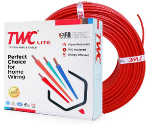 twc lite single core 25 sqmm red 90 meter electrical wire - fr pvc 25 sqmm red 90 m wire red