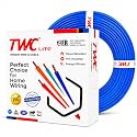 TWC Lite Blue 2.5 SQMM 180 METER | Copper Wire | HRFR (Heat Resistant Flame Retardant) Lead-Free Cable | Low Smoke Halogen-Free Wire for Home &amp; Industrial Electrical Wiring