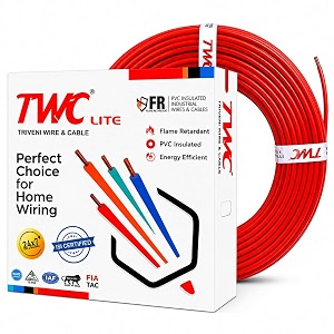 twc lite red 4 sqmm 180 meter  copper wire  hrfr heat resistant flame retardant lead-free cable  low smoke halogen-free wire for home amp industrial electrical wiring