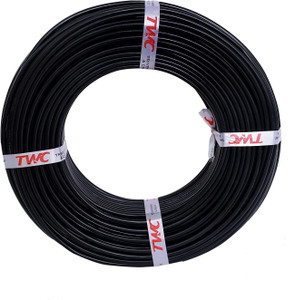twc lite single core 4 sqmm black 90 meter electrical wire - fr pvc 4 sqmm black 90 m wire black