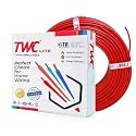 TWC Lite Red 10 SQMM 45 METER | Copper Wire | HRFR (Heat Resistant Flame Retardant) Lead-Free Cable | Low Smoke Halogen-Free Wire for Home &amp; Industrial Electrical Wiring