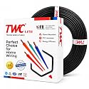 TWC Lite Black 2.5 SQMM 180 METER | Copper Wire | HRFR (Heat Resistant Flame Retardant) Lead-Free Cable | Low Smoke Halogen-Free Wire for Home &amp; Industrial Electrical Wiring