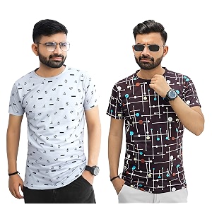 Multicolor Casual T-Shirt for Men Pack of