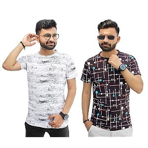 Multicolor Casual T-Shirt for Men Pack of