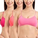 Tweens - Bralette Cage Bra - Non Padded - 5 Back Straps - Removable Cups - Full Coverage - Cotton Seamless Bra (Pack of 2)