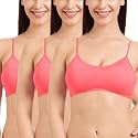Tweens - Bralette Cage Bra - Non Padded - 5 Back Straps - Removable Cups - Full Coverage - Cotton Seamless Bra (Pack of 2)