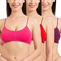 Tweens - Bralette Cage Bra - Non Padded - 5 Back Straps - Removable Cups - Full Coverage - Cotton Seamless Bra (Pack of 2)