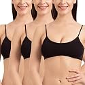 Tweens - Bralette Cage Bra - Non Padded - 5 Back Straps - Removable Cups - Full Coverage - Cotton Seamless Bra (Pack of 2)