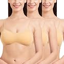Tweens - Bralette Cage Bra - Non Padded - 5 Back Straps - Removable Cups - Full Coverage - Cotton Seamless Bra (Pack of 2)