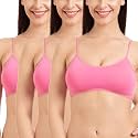Tweens - Bralette Cage Bra - Non Padded - 5 Back Straps - Removable Cups - Full Coverage - Cotton Seamless Bra (Pack of 2)