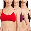 Tweens - Bralette Cage Bra - Non Padded - 5 Back Straps - Removable Cups - Full Coverage - Cotton Seamless Bra (Pack of 2)