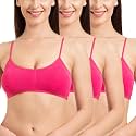 Tweens - Bralette Cage Bra - Non Padded - 5 Back Straps - Removable Cups - Full Coverage - Cotton Seamless Bra (Pack of 2)