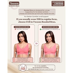 Tweens Cotton Bonded Seamless Lightly Padded Invisi-Gym