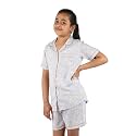 Tweeny Mini Girls Kids Night Suit | Sleepwear | Nightwear | Sleep Suit Summer Half Sleeves Shirt &amp; Shorts Combo Pure Rayon Floral Print for Girls Kids