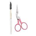 Tweezerman Exclusive Eyebrow Shaping Scissors & Brush Tea Rose