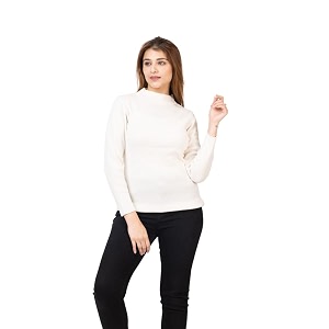 TWENTY ME Winter Wear Casual Solid Acrylic