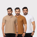 TWEUNBOY Solid Men Polo Neck Multicolor T-Shirt