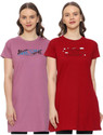 TWF Typography Women Round Neck Multicolor T-Shirt