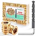 Twidec/22PCS 3/8-16 Threaded Inserts for Wood Furniture Screw-in Nut Wood Inserts Bolt Assortment Kit with Hex Wrench and Drill Bit(3/8-16x20mm)