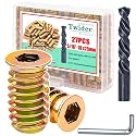 Twidec/27PCS 5/16"-18 Threaded Inserts for Wood Furniture Screw-in Nut Wood Inserts Bolt Assortment Kit with M8 Hex Wrench (5/16"-18 x25mm)