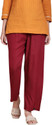 TWIN BIRDS Relaxed Women Maroon Trousers