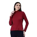 TWIN BIRDS Women Cotton Turtle Neck Ribbed