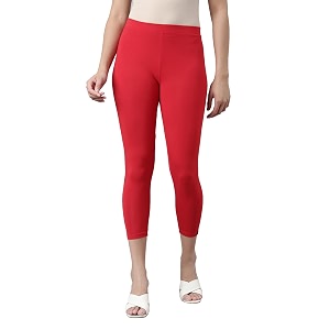 twin birds women viscose high ankle leggings  stretch cropped length pant
