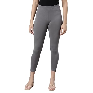 twin birds women viscose high ankle leggings  stretch cropped length pant