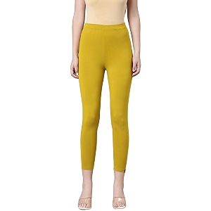twin birds women viscose high ankle leggings  stretch cropped length pant