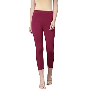 twin birds women viscose high ankle leggings  stretch cropped length pant