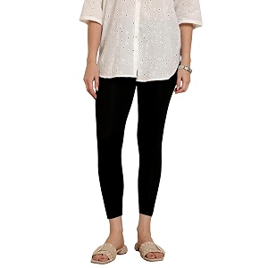 twin birds women viscose high ankle leggings  stretch cropped length pant