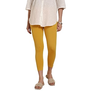 twin birds women viscose high ankle leggings  stretch cropped length pant