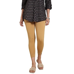 twin birds women viscose high ankle leggings  stretch cropped length pant