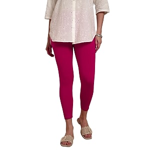 twin birds women viscose high ankle leggings  stretch cropped length pant