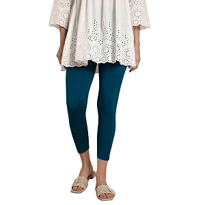twin birds women viscose high ankle leggings  stretch cropped length pant