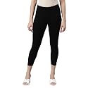 TWIN BIRDS Tailored Cut &amp; Classic Fit Stretchable Viscose Elasthane Fabric Mid-Rise Skinny Fit High Ankle Length/Cropped Length Leggings for Women