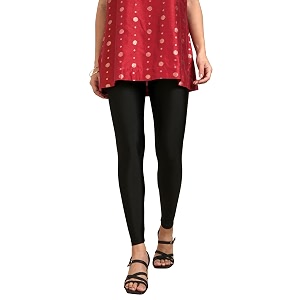 twin birds shimmer leggings for women  shiny stretch ethnic wear pants