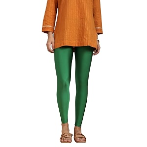 twin birds shimmer leggings for women  shiny stretch ethnic wear pants