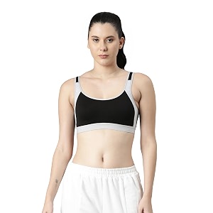 TWIN BIRDS Women Contrast Sports Bra