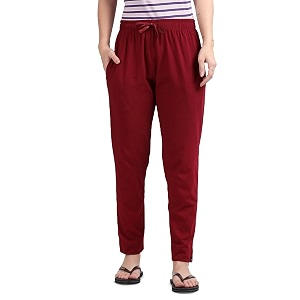 TWIN BIRDS Women Cotton Textured Night Pant