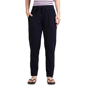 TWIN BIRDS Women Cotton Textured Night Pant