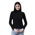 TWIN BIRDS Women Cotton Turtle Neck Ribbed