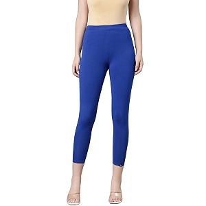 twin birds women viscose high ankle leggings  stretch cropped length pant
