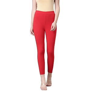 twin birds women viscose high ankle leggings  stretch cropped length pant