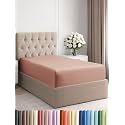 Twin Fitted Sheet - Single Fitted Sheet Only - 8-16" Deep Pockets - Mauve