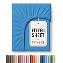 Twin Fitted Sheet - Single Fitted Sheet Only - Deep Pockets - Royal Blue