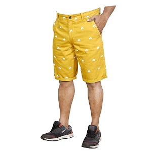 Twin Greens -Mens Printed Cotton Lycra Casual